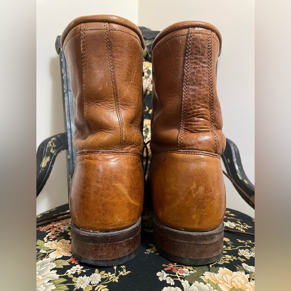 Vintage J. Chisholm Tan Lace Up Boots - Picture 4 of 11